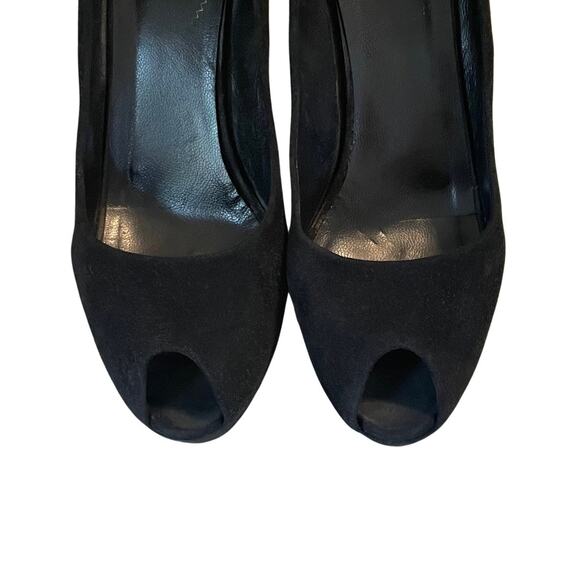 Yves Saint Laurent Palais Platform Stiletto High Heels Peep Toe Suede US 9 EU 39 - Picture 7 of 17